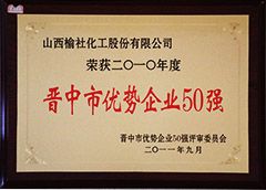 2011年晋中市优势企业50强